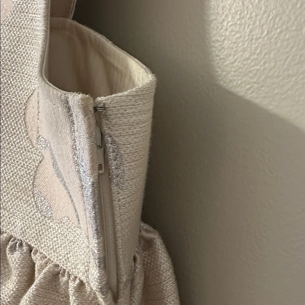 Comme des Garçons tao Floral Jacquard Sleeveless Dress Champagne Color Sz Small - Picture 7 of 9
